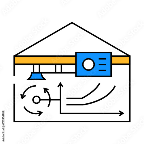 ventilation rate line icon vector. ventilation rate sign. isolated symbol illustration