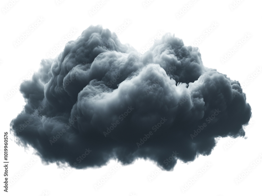 Dark cloud isolated transparent, Generative AI Dark cloud isolated transparent, Generative AI