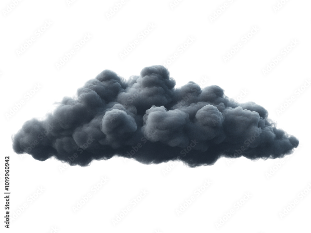 Dark cloud isolated transparent, Generative AI Dark cloud isolated transparent, Generative AI