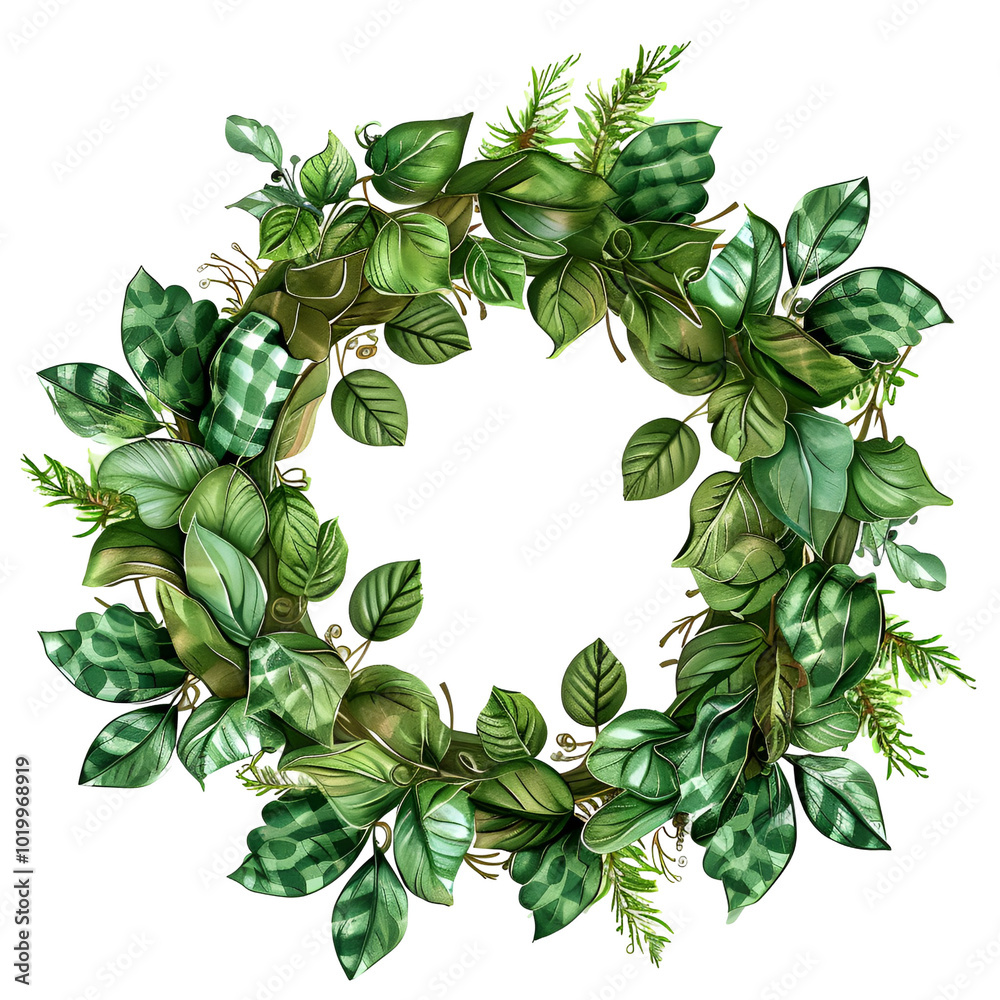 Fototapeta premium Wreath Clipart Vector Illustration