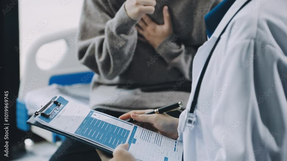 Asian female doctor doing health checkup and taking care of patient in hospital or clinic. Asian female doctor doing health checkup and taking care of patient in hospital or clinic.