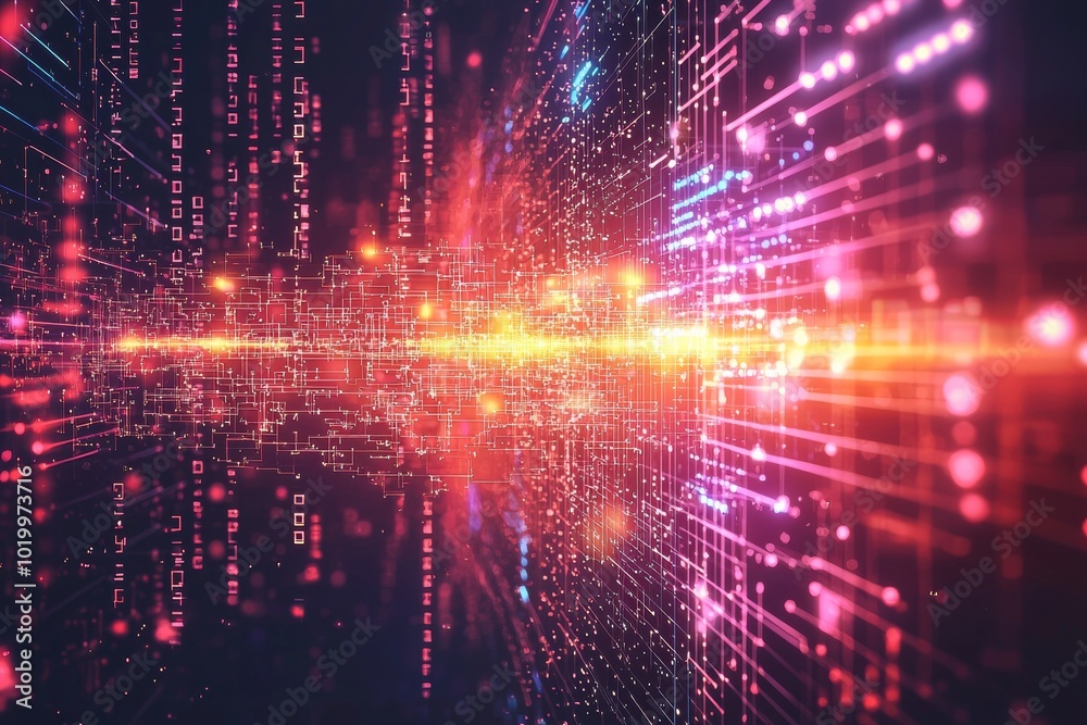 Digital Technology background of data and network Digital Technology background of data and network
