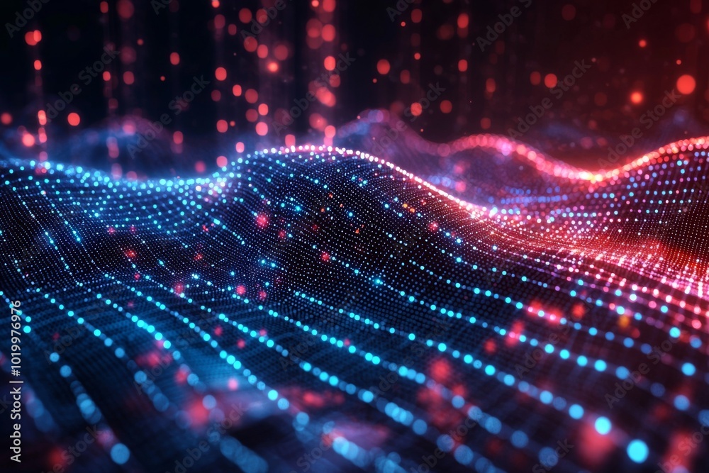 Fototapeta premium Digital Technology background of data and network