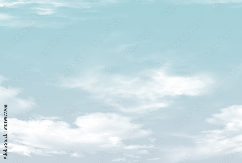 Fototapeta premium 背景素材_青空と雲
