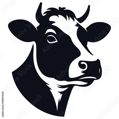 Vector of cow head design on white background