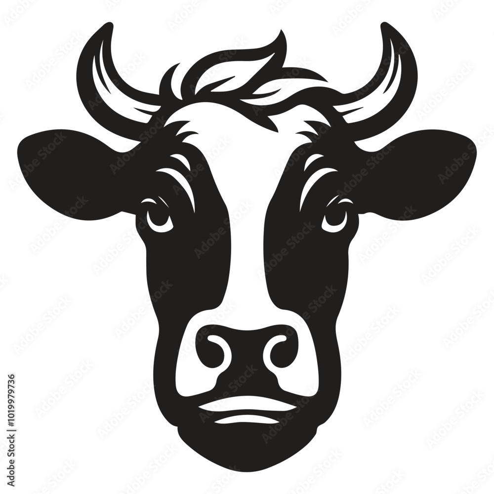 Vector of cow head design on white background Vector of cow head design on white background