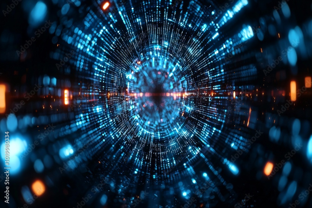 Obraz premium Digital Technology background of data and network