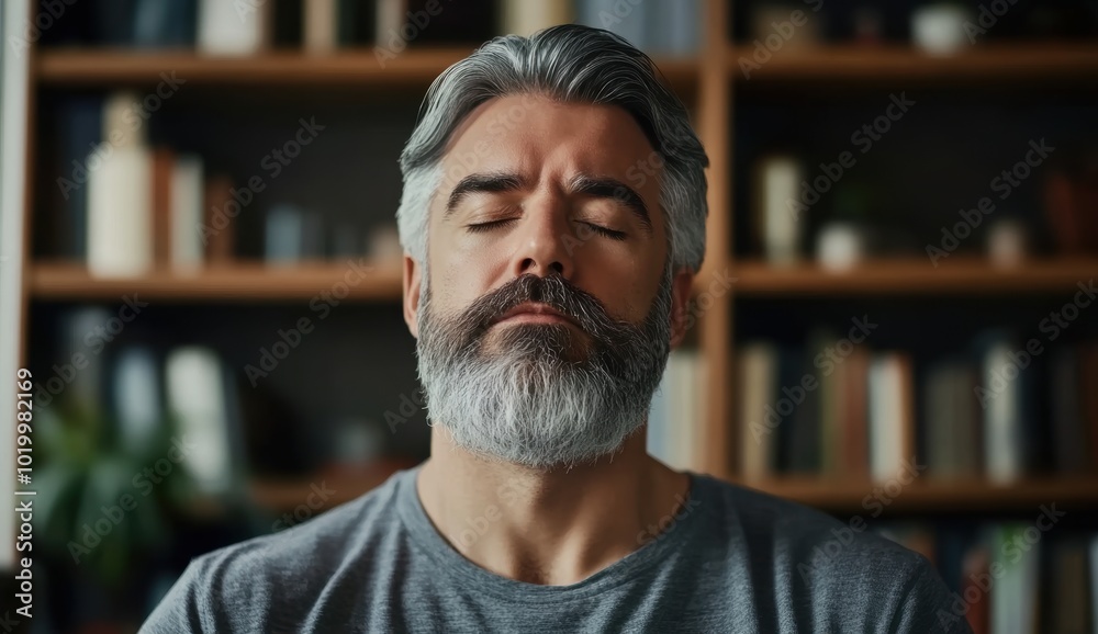 Fototapeta premium Calm Man Meditation.