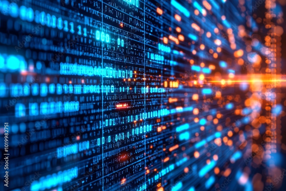 Digital Technology background of data and network Digital Technology background of data and network