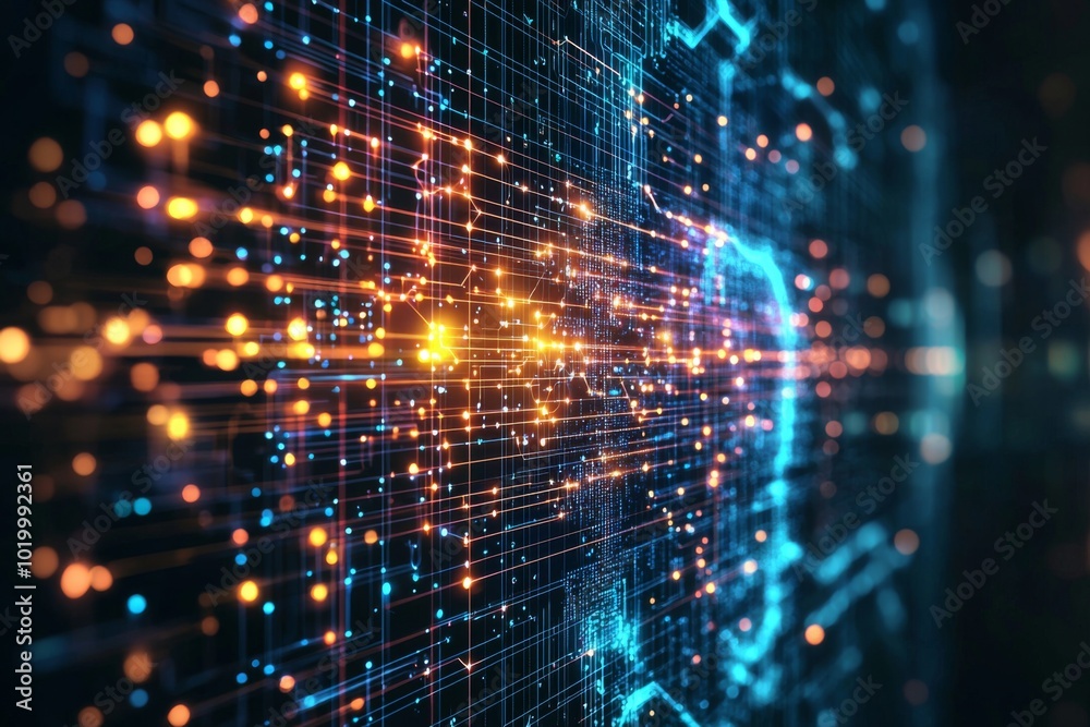 Digital Technology background of data and network Digital Technology background of data and network