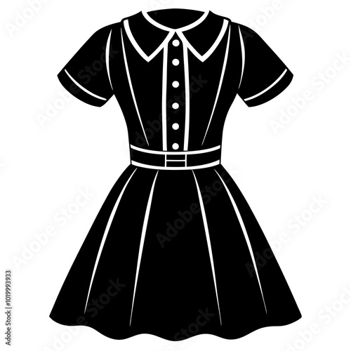 dress on a white