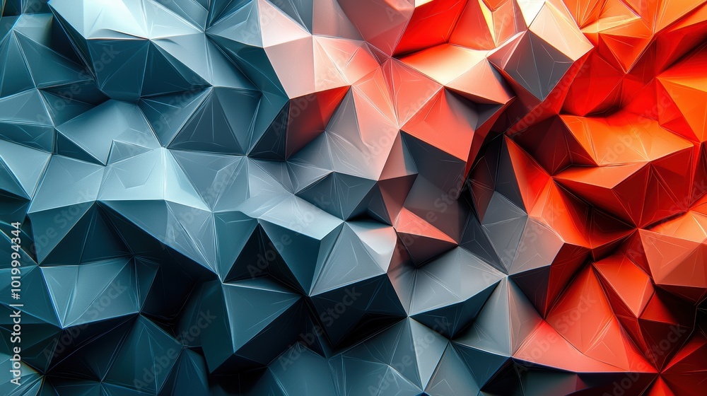 Obraz premium Abstract Geometric Low Poly Art with Vibrant Colors