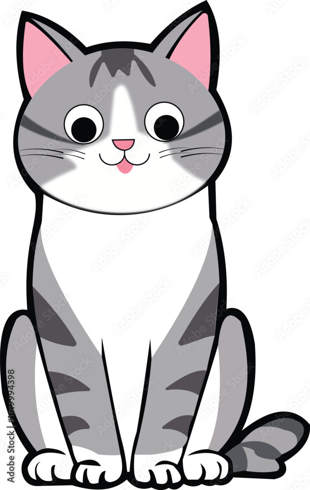 Fototapeta premium Cat a happy expression.