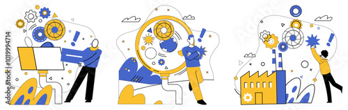 Modern product vector illustration. Originality is crown jewel adorning kings and queens modern product development Modern product concepts are born in laboratory inventiveness and creativity