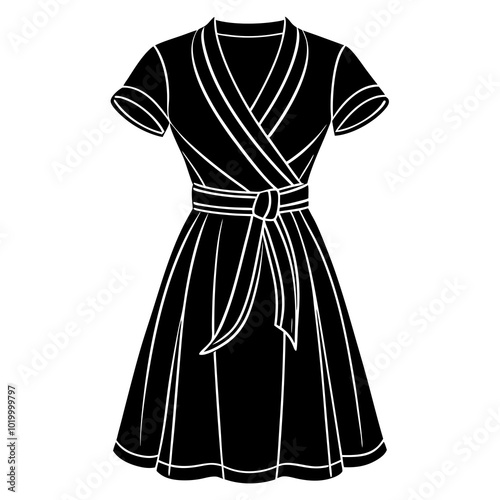 wrap front  dress