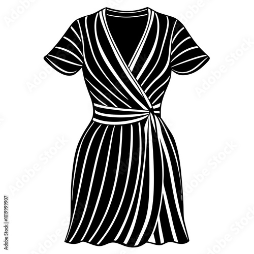 wrap front  dress