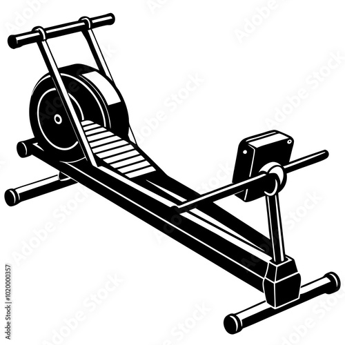 rowing machine line icon vector. rowing machine sign. isolated contour symbol black illustration
