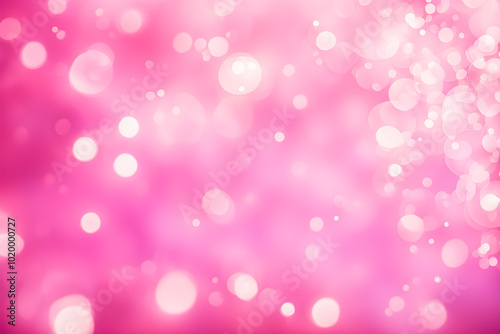 Abstract background of light bokeh blur On pink background. 