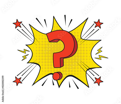 pop art question mark