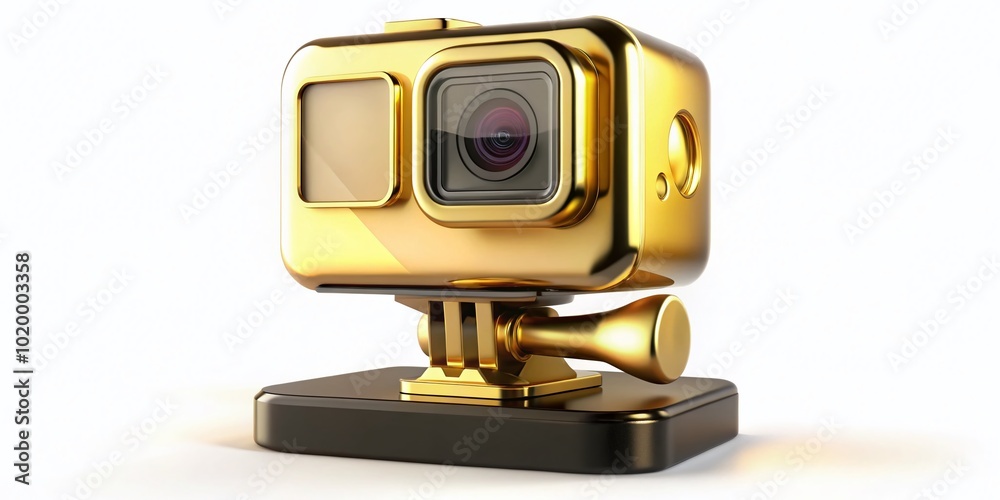 Stunning Image of a Gold Play Button Award for Achievements in Digital Content Creation and Success Stunning Image of a Gold Play Button Award for Achievements in Digital Content Creation and Success