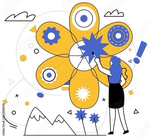 Modern product vector illustration. Originality is crown jewel adorning kings and queens modern product development Modern product concepts are born in laboratory inventiveness and creativity