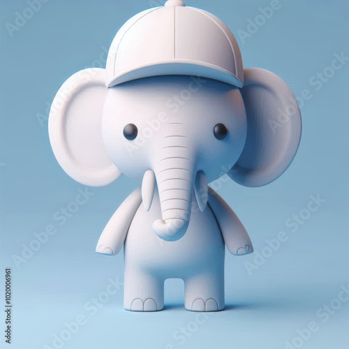 3d Cute Baby Elephant photo