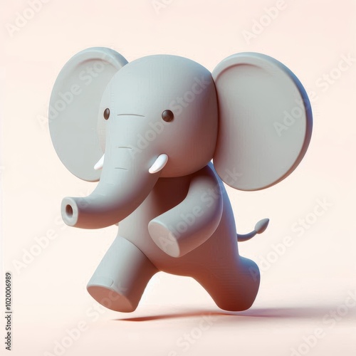 3d Cute Baby Elephant photo