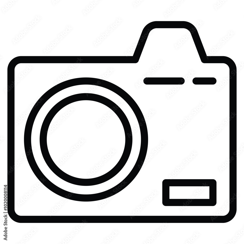 Camera Icon Outline Style. Editable Stroke Icon. Camera Icon Outline Style. Editable Stroke Icon.