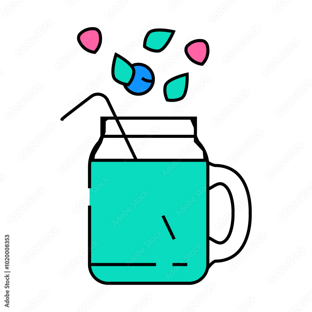 smoothie fast food line icon vector. smoothie fast food sign. isolated symbol illustration smoothie fast food line icon vector. smoothie fast food sign. isolated symbol illustration