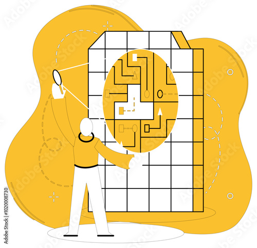 Data science vector illustration. Big data is raw material awaiting sculptors touch in realm analytics In landscape information, data science is compass navigating uncertainty Analytics