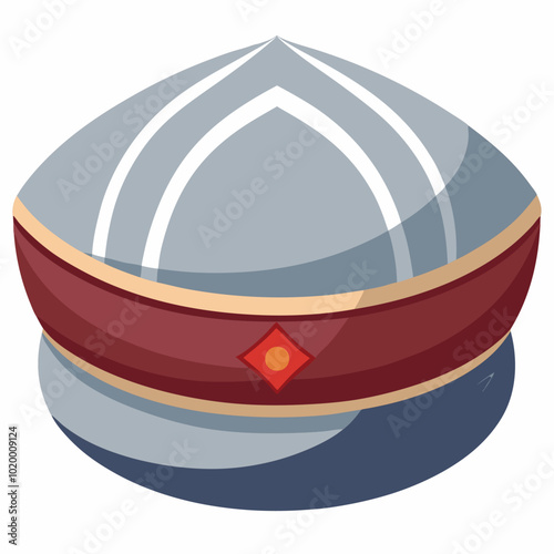 Muslim Kufi cap vector illustration isolated on a white background