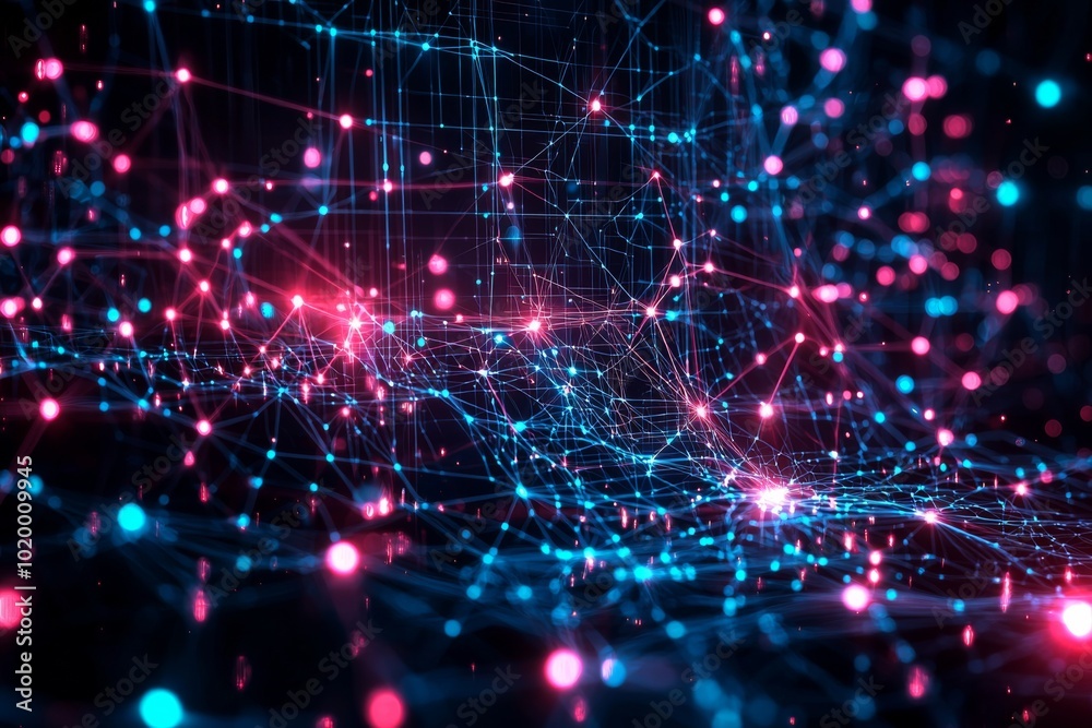 Digital Technology background of data and network
