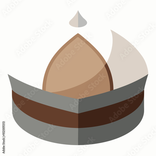 Muslim Kufi cap vector illustration isolated on a white background