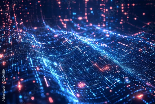 Digital Technology background of data and network
