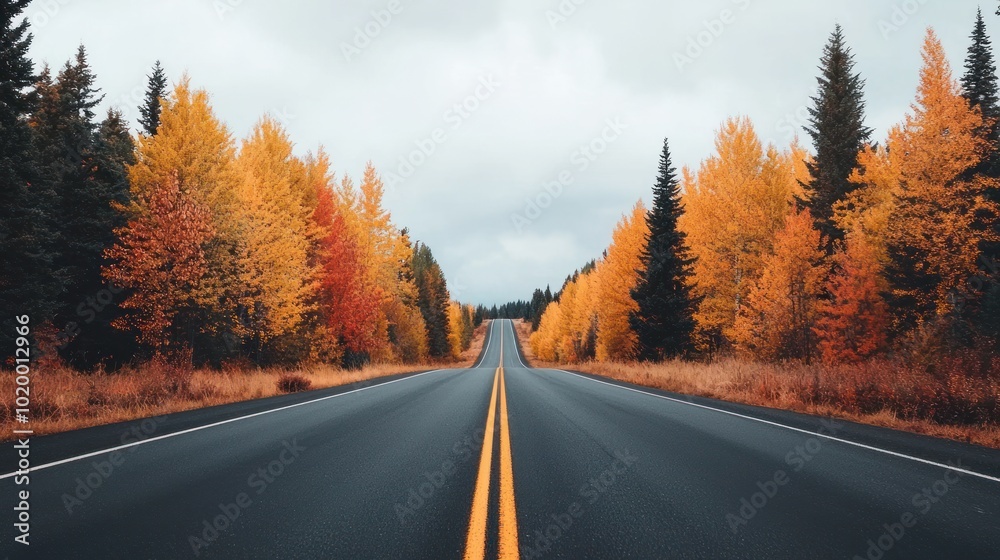 Driving Through Vibrant Autumn: Colorful Trees on Countryside Road - Fall Season Lifestyle Adventure Driving Through Vibrant Autumn: Colorful Trees on Countryside Road - Fall Season Lifestyle Adventure