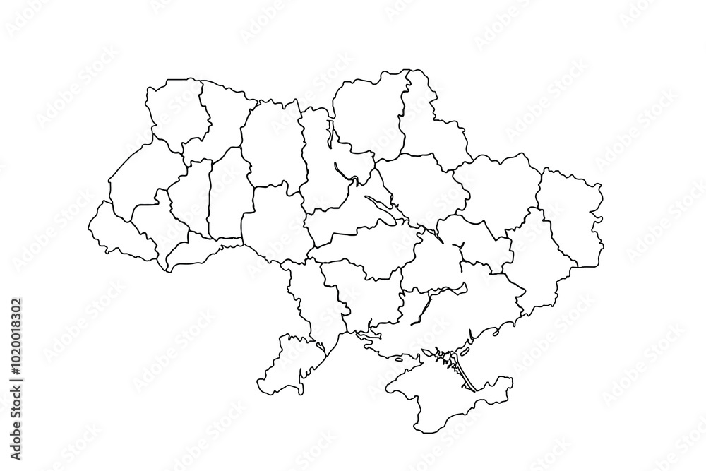 Ukraine map outline isolated on white background. Ukraine map outline template. Ukraine map outline vector illustration. world map outline, linear doodle illustration Ukraine map outline isolated on white background. Ukraine map outline template. Ukraine map outline vector illustration. world map outline, linear doodle illustration