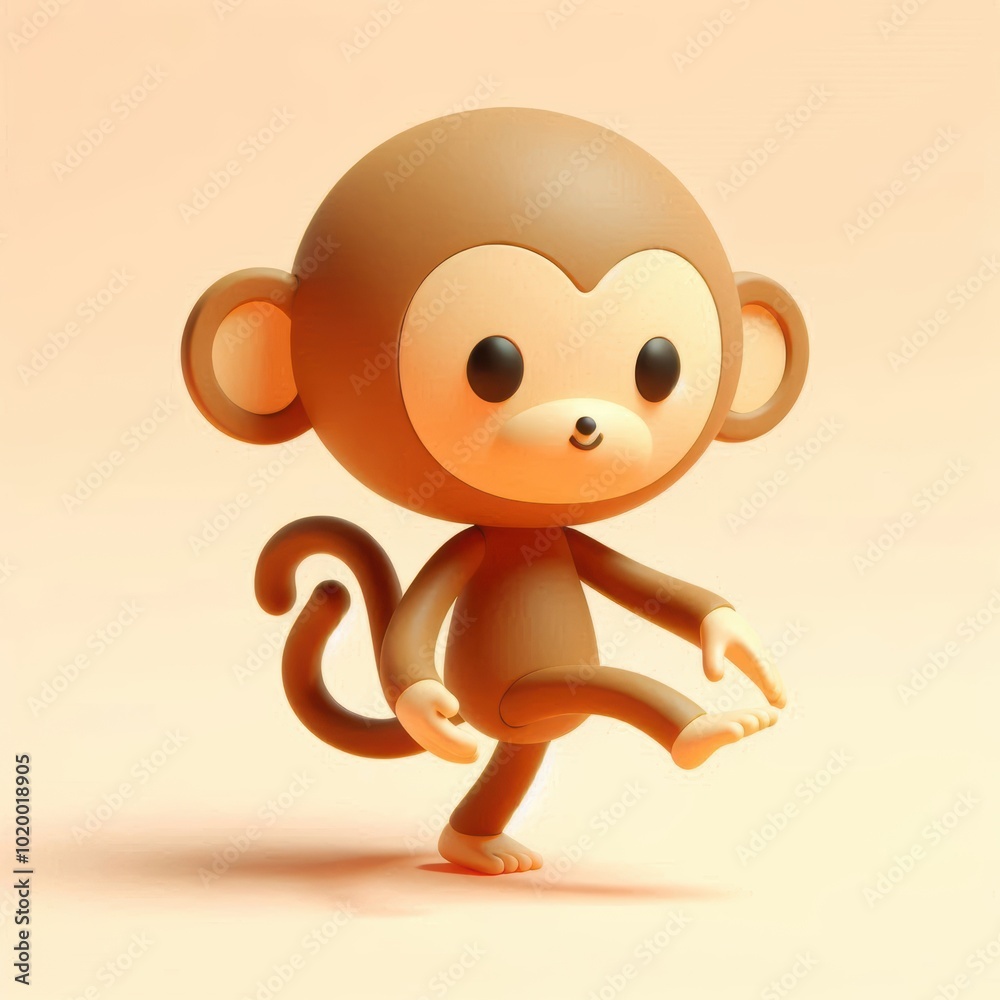 3d rendering of cute Monkey 3d rendering of cute Monkey