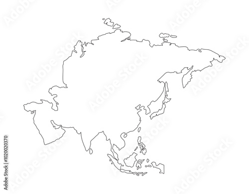 map of Asia outline