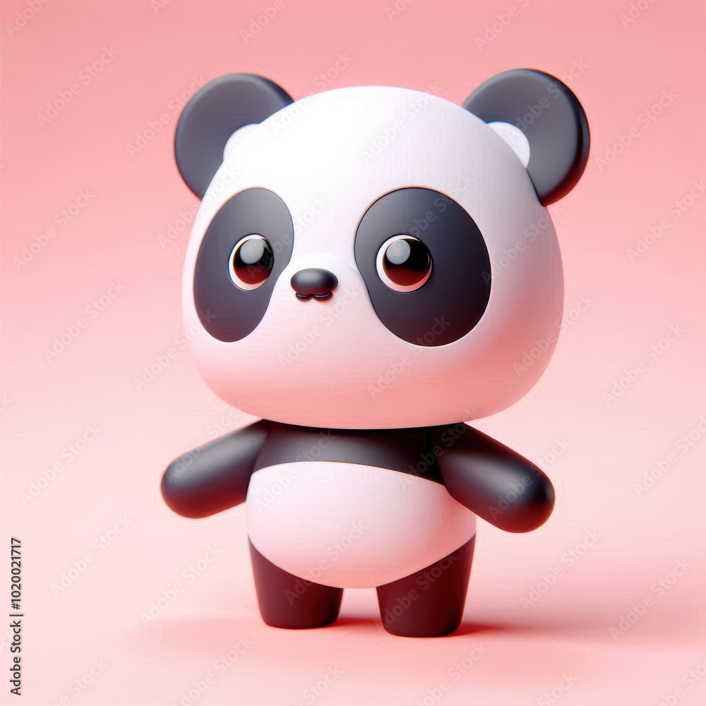 Naklejka premium 3d rendering of cute Panda