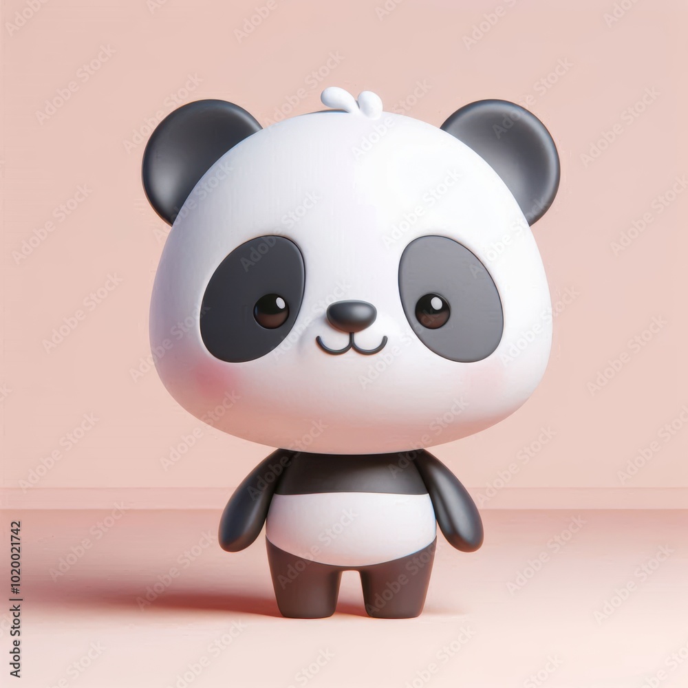 3d rendering of cute Panda 3d rendering of cute Panda
