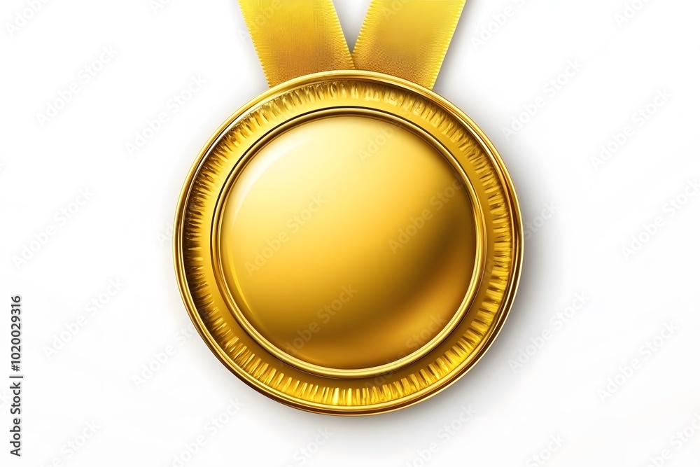 Gold Medal with Ribbon Award Achievement Winner Success Champion Gold Medal with Ribbon Award Achievement Winner Success Champion