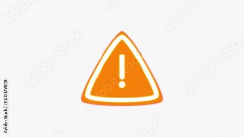 Warning icon or warning alert animation with green screen background.