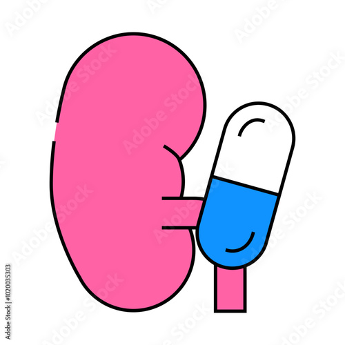 diuretics medicines pharmacy line icon vector. diuretics medicines pharmacy sign. isolated symbol illustration