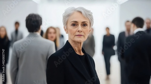 Businesswoman In Crowd.