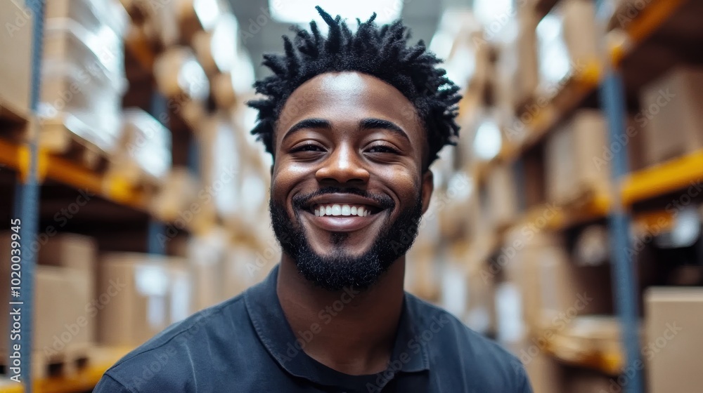 Happy Warehouse Worker. Happy Warehouse Worker.