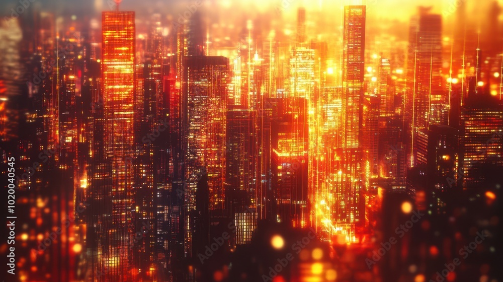 The Illuminated Urban Skyline The Illuminated Urban Skyline