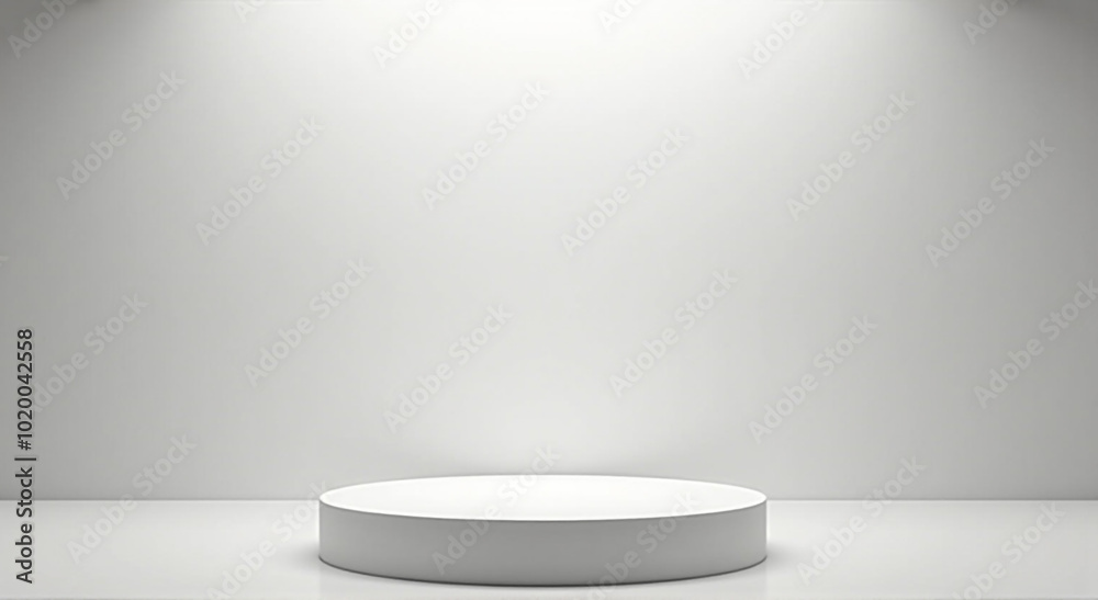 white podium with spotlights white podium with spotlights