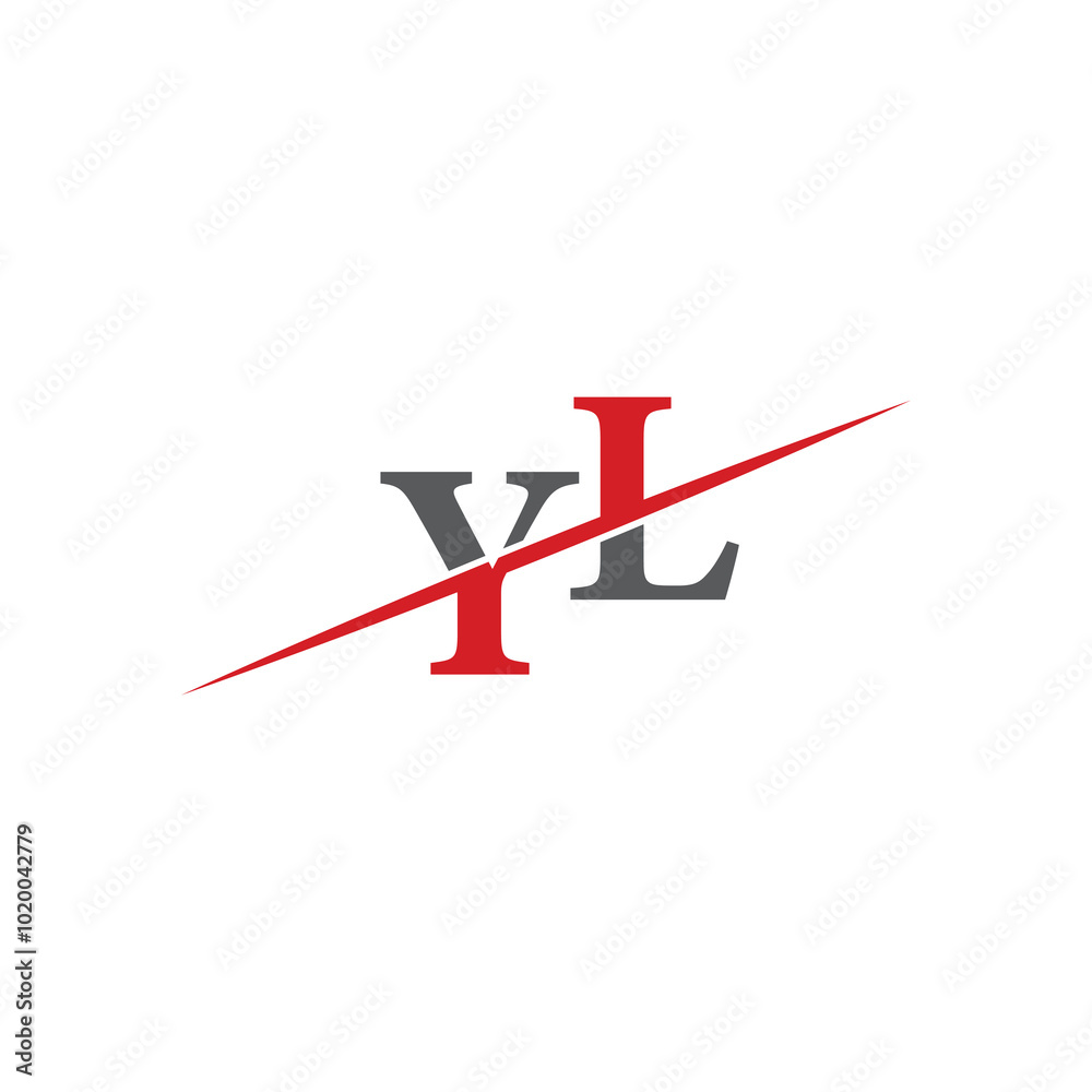 YL Minimalist Logo with Dynamic Diagonal Line