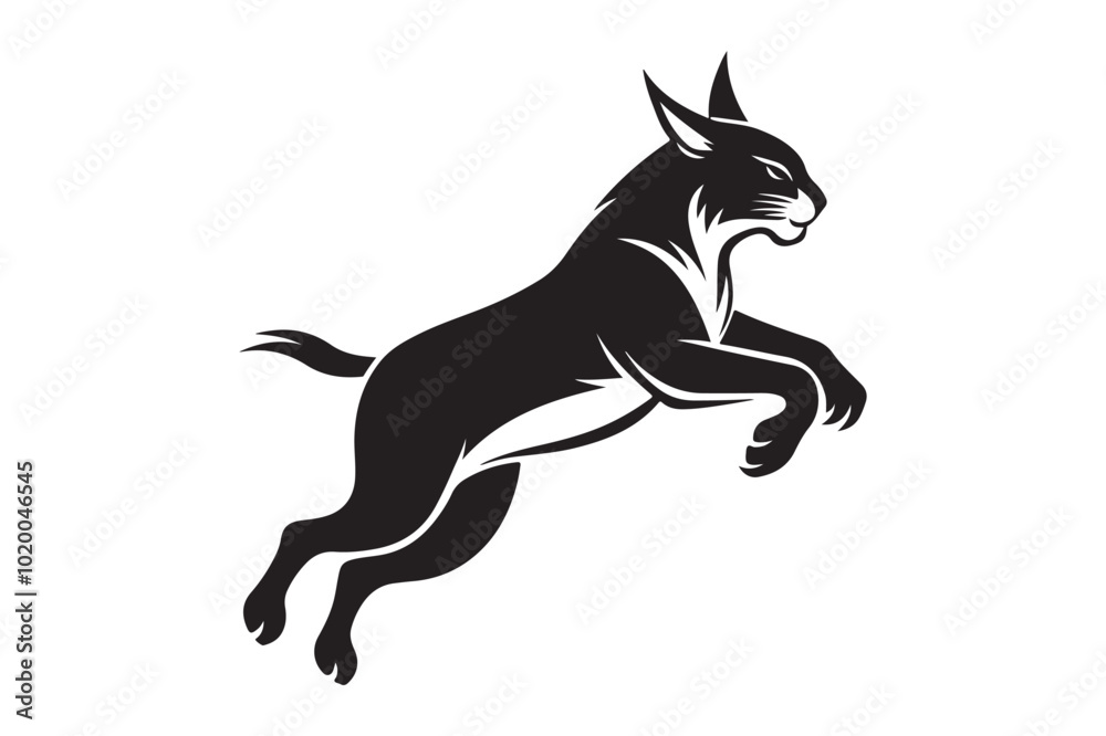 Lynx silhouette vector illustration, Lynx silhouette vector Lynx silhouette vector illustration, Lynx silhouette vector