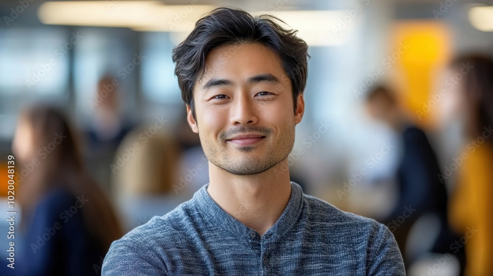 Fototapeta premium Confident Asian Man.